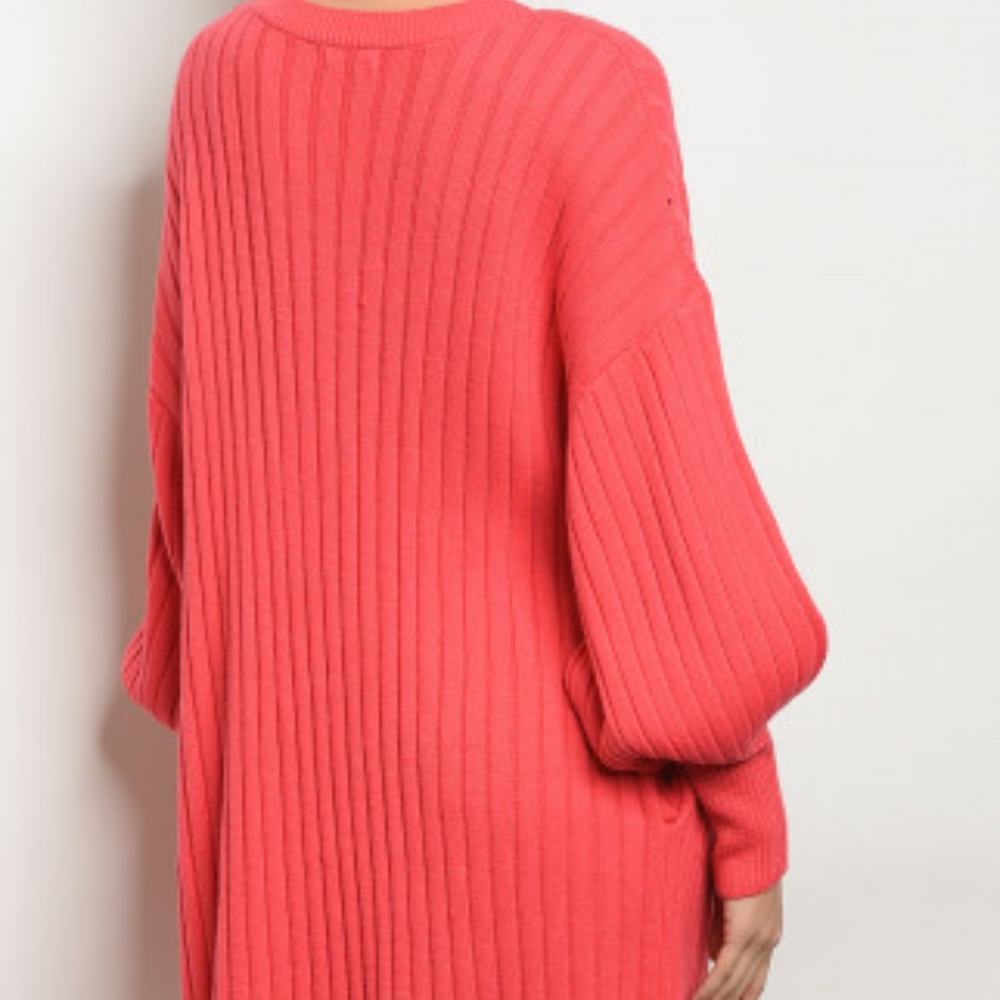 CORAL KNIT SWEATER CARDIGAN - Picture 3 of 6